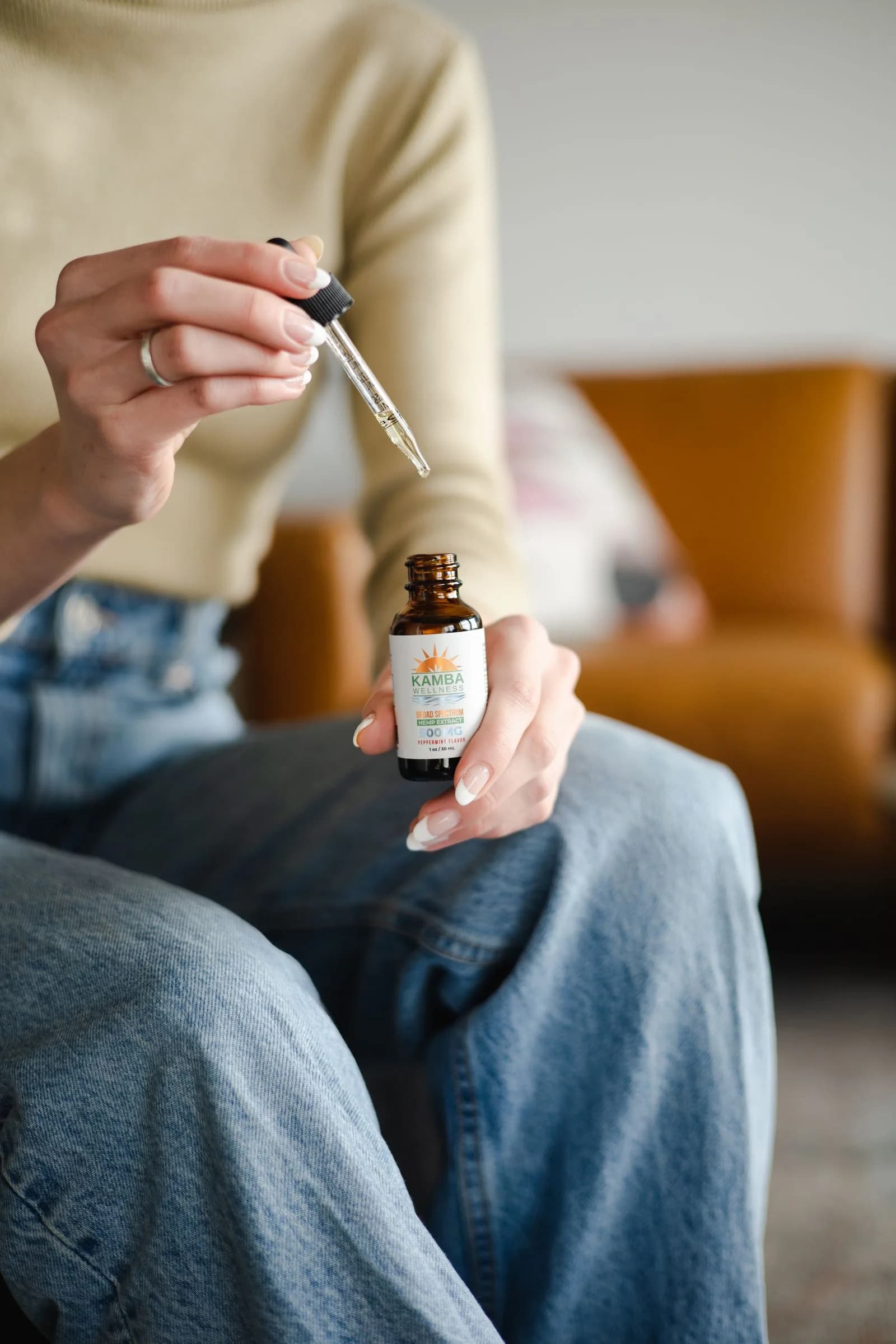 Person using cbd wellness product — Cannabis & CBD marketing by TML Agency
