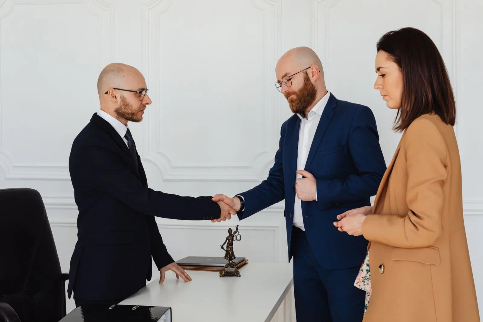 Client shaking hands with lawyer — Law Firms & Legal Services marketing by TML Agency
