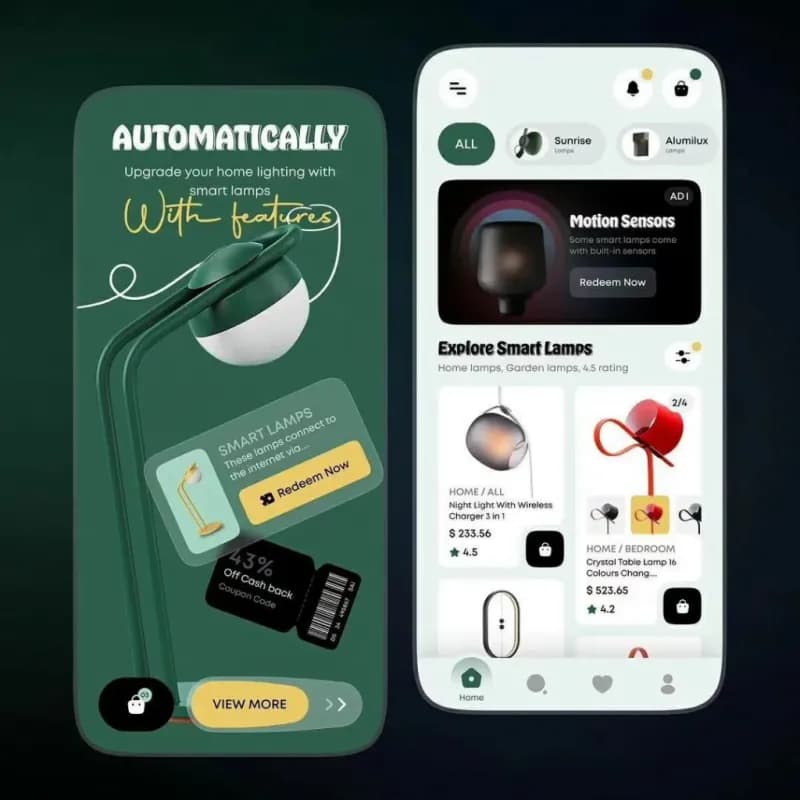 TML Agency smart-home app UI design
