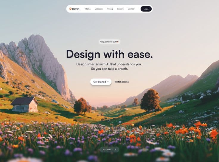 AI design tool SaaS website — clean modern hero section with conversion-optimised layout by TML Agency