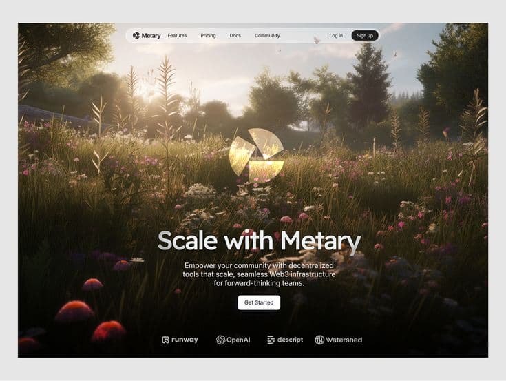 Web3 blockchain platform website design — nature-meets-technology visual identity by TML Agency Chandigarh