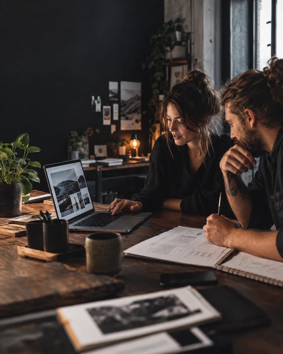 Web designers and developers reviewing a website prototype together — TML Agency