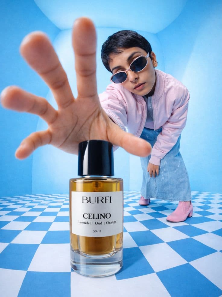 Luxury perfume product photography with cinematic lighting by TML Agency