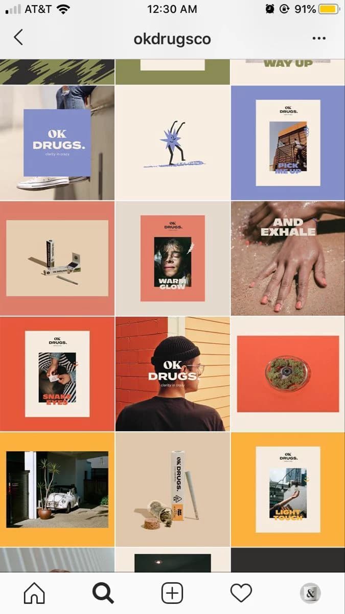 Brand Instagram feed design โ curated lifestyle product photography